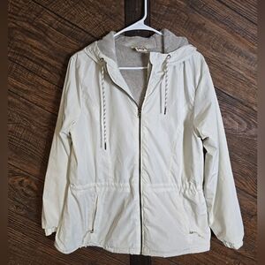 Waterproof Avalanche Women's Cream Hooded Utility Jacket With Faux Fur Hood
